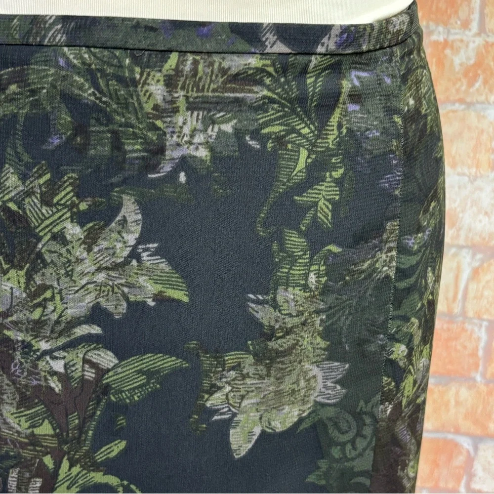 Jones Wear Plus‎ Size Floral Georgette Midi Skirt